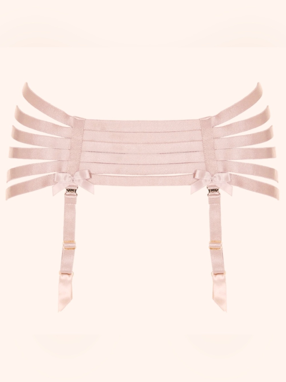 Bordelle Bondage Webbed Suspender in Rose S NWOT NIB